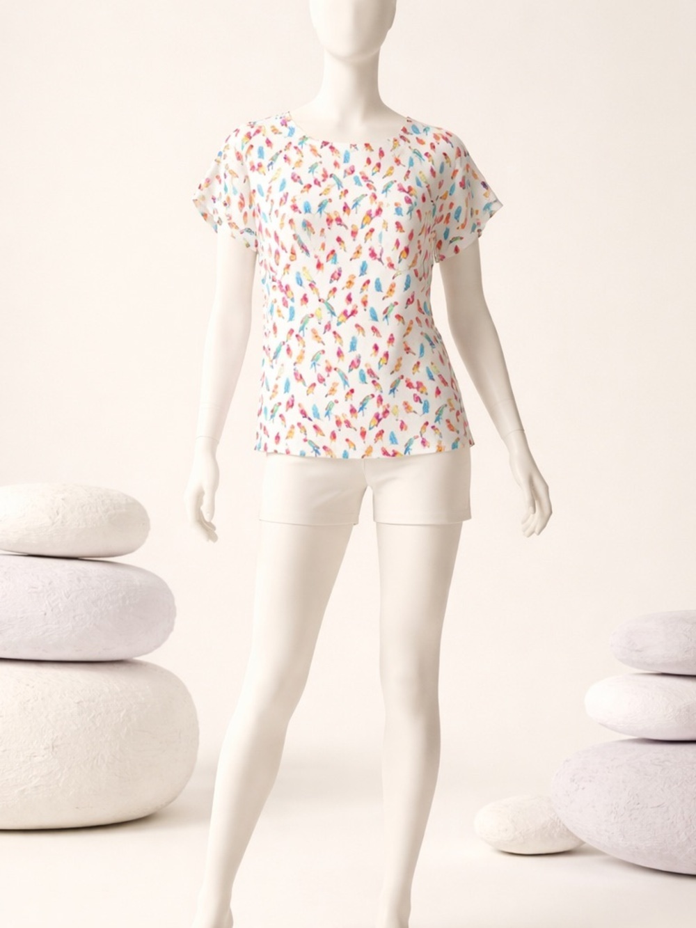 Loft Parrot Print Blouse
